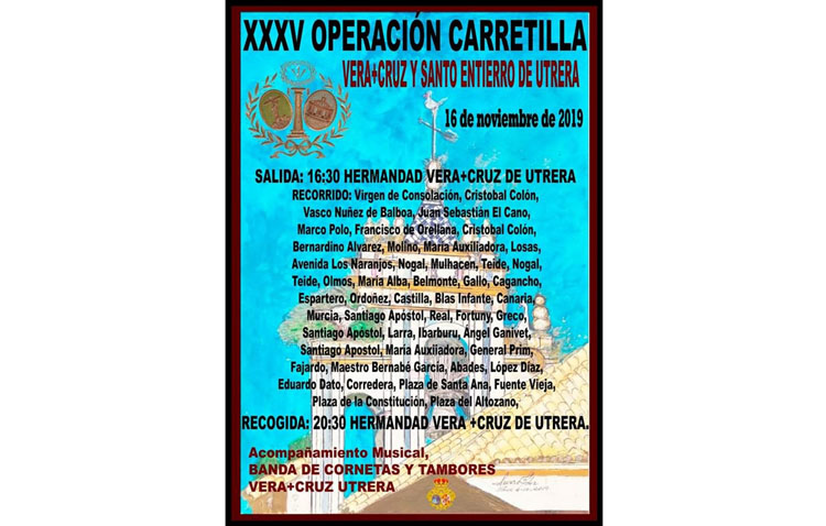 Recogida de alimentos por las calles de Utrera gracias a la «Operación carretilla» de la hermandad de la Vera-Cruz