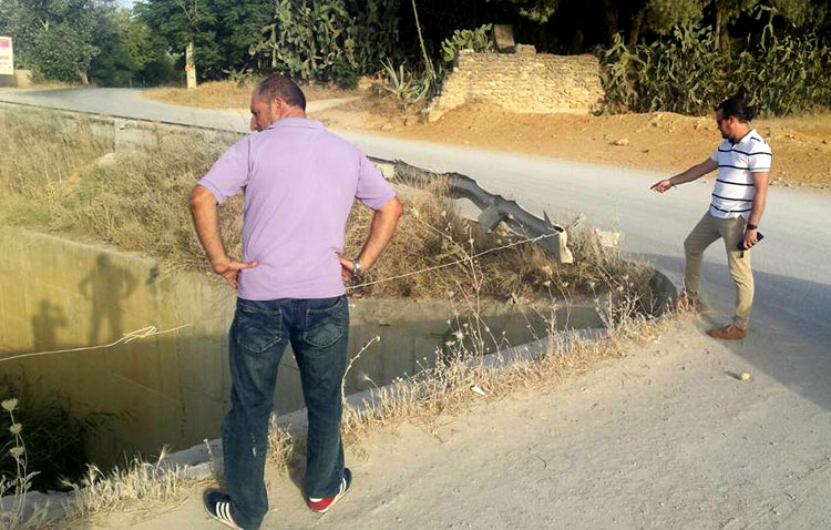 El PA denuncia el «enorme peligro» de caídas en el desvío del Calzas Anchas