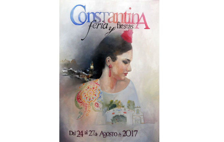 El joven utrerano Paco Caro, autor del cartel de la feria de Constantina