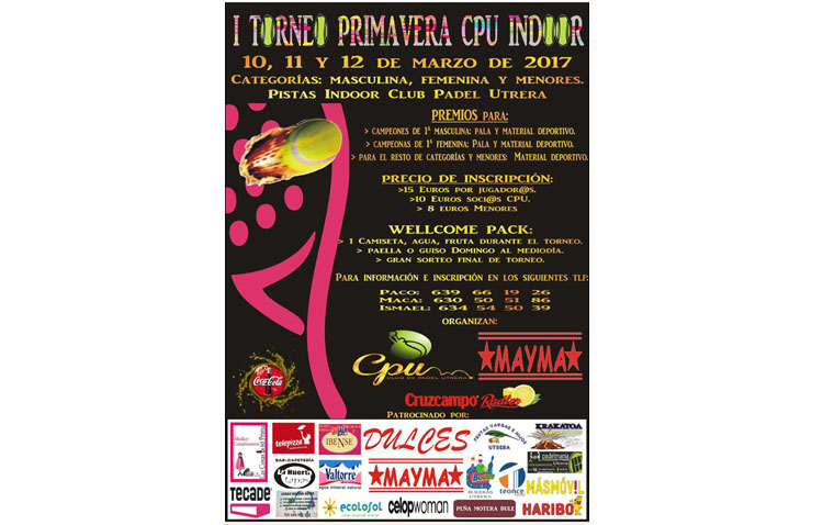 El Club Pádel Utrera organiza el I «Torneo Primavera»