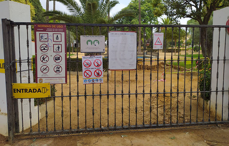 Utrera cierra todos sus parques «hasta nuevo aviso»