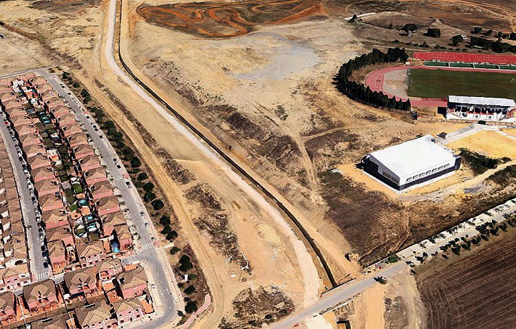 El nuevo parque junto al desvío del arroyo Calzas Anchas, a un paso de su ejecución