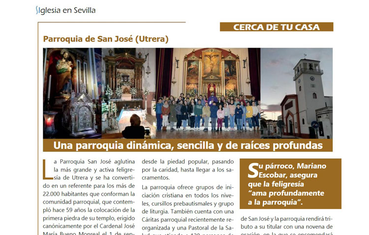 La parroquia de San José, protagonista en la revista semanal de la Archidiócesis de Sevilla