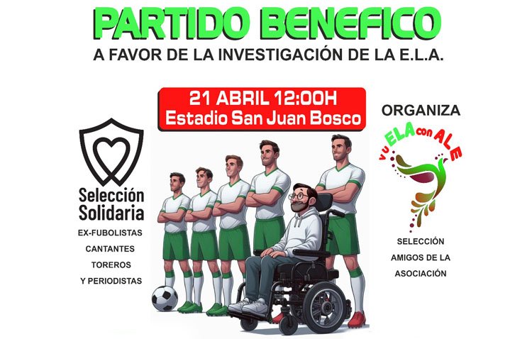 Conocidos cantantes, futbolistas, toreros y periodistas, en un partido de fútbol en Utrera a favor de la investigación de la ELA [VÍDEO]