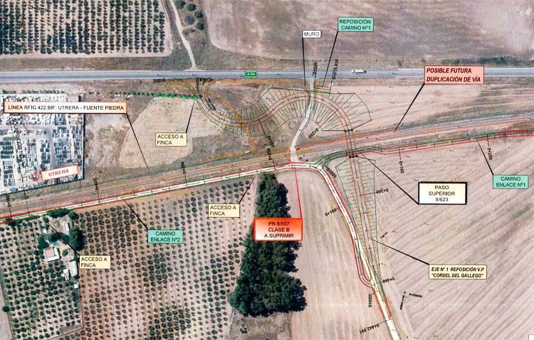 Un puente sustituirá el paso a nivel ferroviario de ‘La Tenienta’