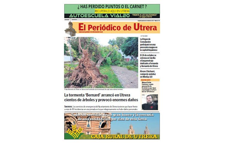 Las consecuencias de los temporales de viento y lluvia, protagonistas de ‘El Periódico de Utrera’