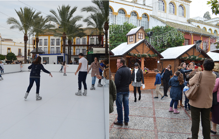El gobierno instala la pista de patinaje y las cabañas de la plaza de la Constitución «sin permiso de casco histórico»