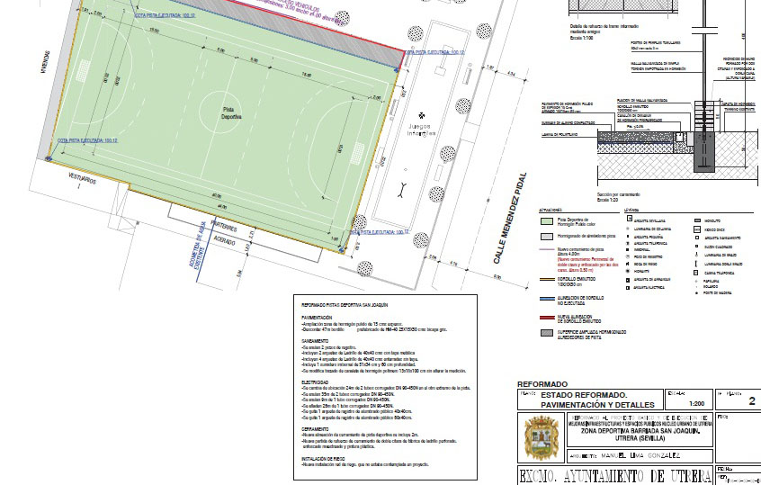El alcalde accidental asegura que el proyecto de la pista deportiva de San Joaquín no incluía césped artificial