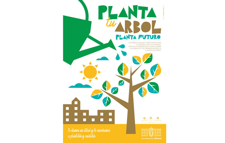 Una plantación escolar para enseñar a los niños de Utrera la importancia de los árboles en las ciudades