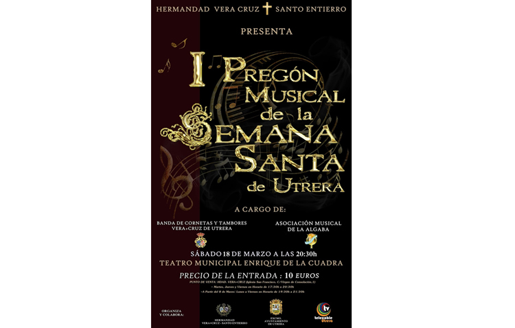 Suspendido el pregón musical de la Semana Santa de Utrera organizado por la hermandad de la Vera-Cruz