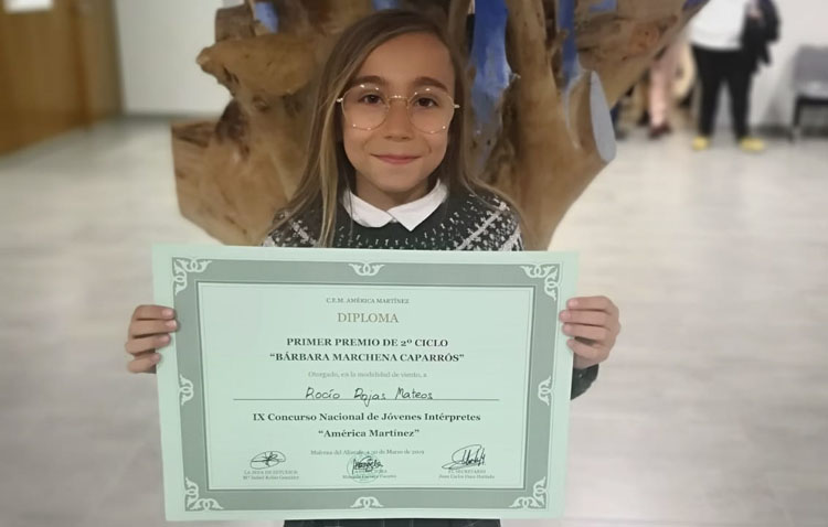 La utrerana Rocío Rojas, primer premio en el concurso nacional de jóvenes intérpretes con 11 años