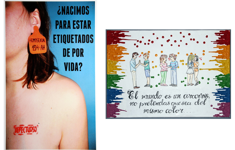 Carmen Francia y Ninfa Martínez, ganadoras del certamen de carteles sobre la diversidad afectivo-sexual