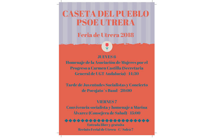 Homenajes y música en la caseta del PSOE con motivo de la Feria de Consolación