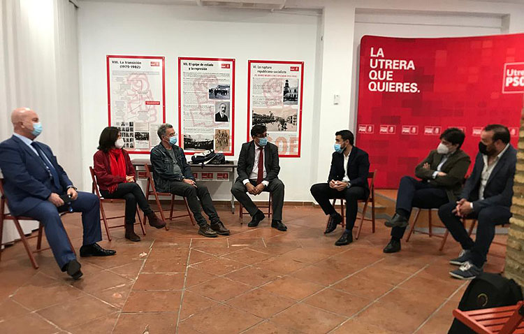 El PSOE de Utrera y de Los Palacios se suman al proyecto de la conurbación y el desdoble de la carretera