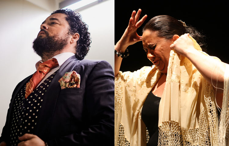 Los cantaores Mari Peña y Rafael de Utrera, en el Auditorio Nacional de Música de Madrid