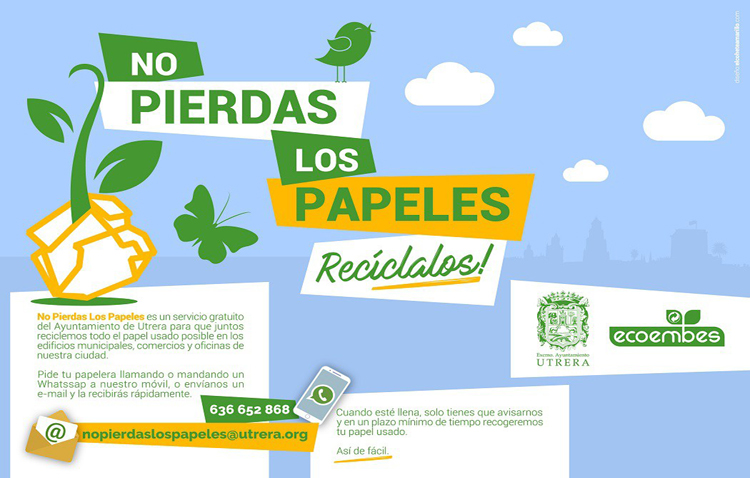 Un servicio gratuito de reparto y recogida de papeleras para papel