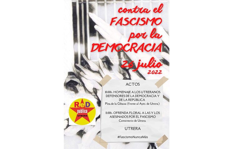 Un acto rendirá homenaje en Utrera a los republicanos que «defendieron la democracia frente al golpe fascista» de 1936