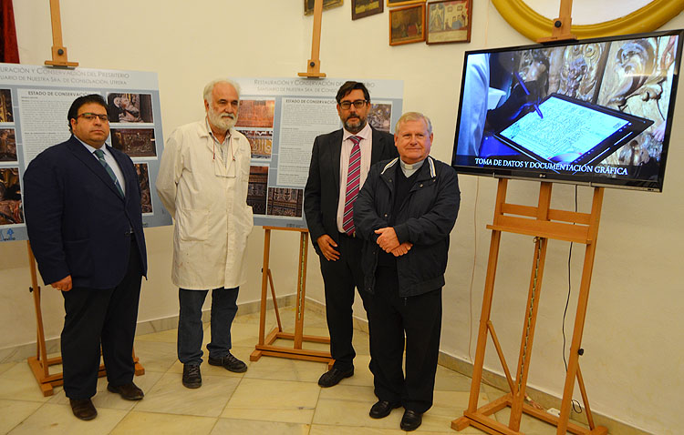 Una oportunidad para ver de cerca los detalles de la restauración del retablo de Consolación de Utrera