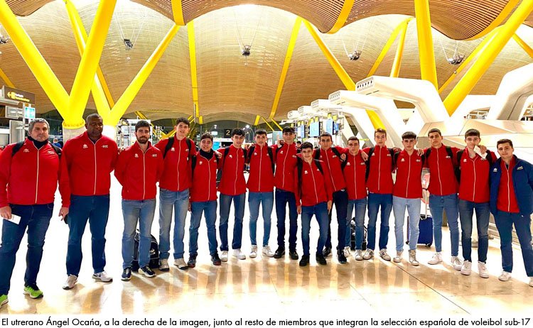 El utrerano Ángel Ocaña, segundo entrenador de la selección española sub-17 de voleibol