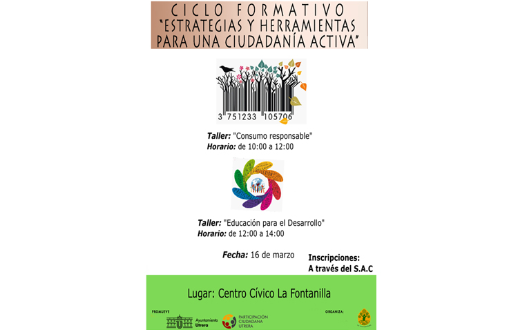 Participación Ciudadana organiza un taller de consumo responsable y uno sobre educación para el desarrollo