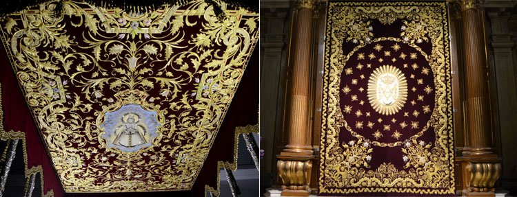 Dos nuevos techos de palio para enriquecer el patrimonio de la Semana Santa de Utrera