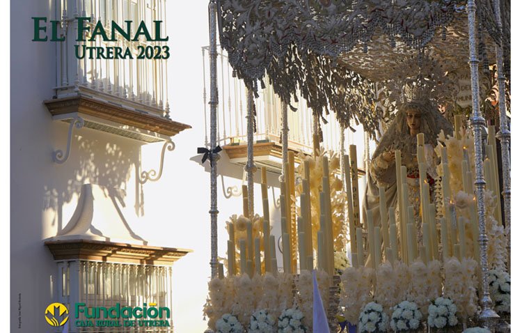 La Virgen de la Paz en su paso de palio, protagonista del cartel de la tertulia ‘El fanal’