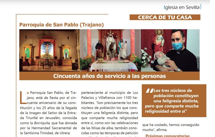 La parroquia de San Pablo, protagonista de la revista de la Archidiócesis con motivo de su cincuentenario
