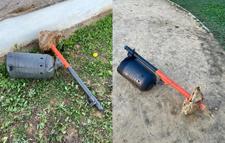El vandalismo arrasa con «todas las papeleras» del utrerano parque del V Centenario