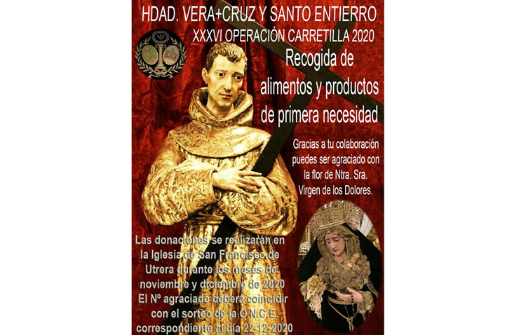 La «Operación carretilla» de la hermandad de la Vera-Cruz se reinventa para seguir ayudando a quienes lo necesitan