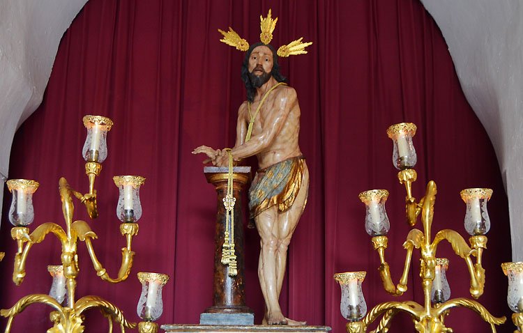El Señor Atado a la Columna, una joya de la hermandad de la Vera-Cruz que recuperará su esplendor original