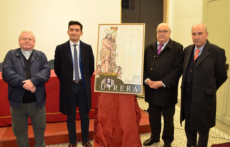 El Señor de los Aceituneros, ‘atado’ a la Pasión en el cartel del vía crucis del Consejo de Hermandades de Utrera