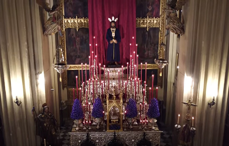 El altar de cultos del Redentor Cautivo, a vista de pájaro