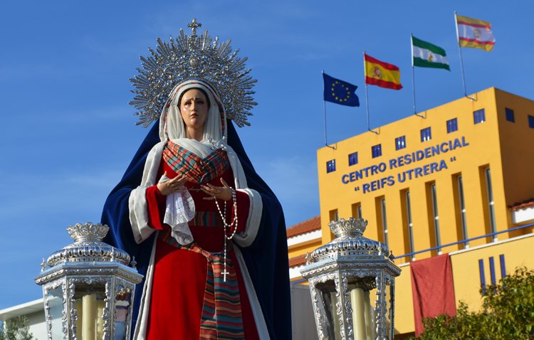Dos bandas de música acompañarán a la Virgen de la Amargura en su visita anual al geriátrico de Utrera