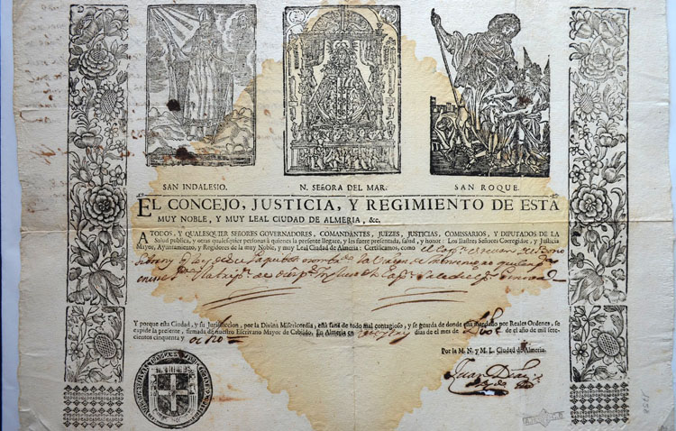 La sorprendente historia de la patrona de Utrera en los documentos históricos oficiales de Almería