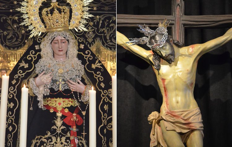 Un viernes de veneraciones en torno a la Virgen de los Dolores y al Cristo de los Milagros