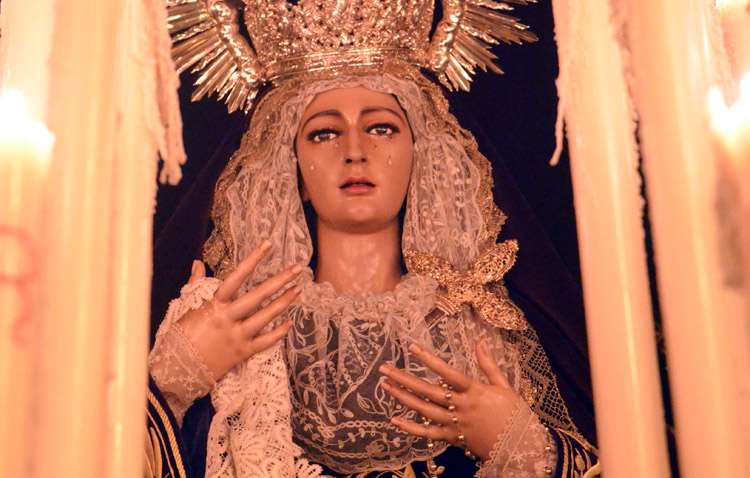 La hermandad del Silencio celebra los cultos anuales en honor a la Virgen de las Lágrimas