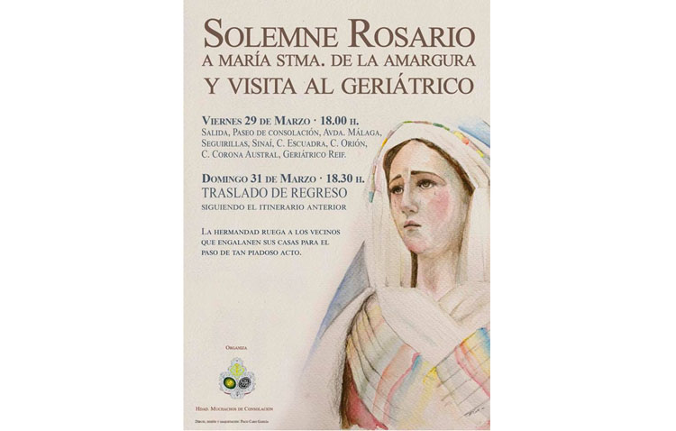 La Virgen de la Amargura visita este fin de semana el geriátrico de La Mulata