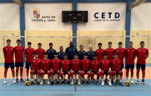 El utrerano Ángel Ocaña, en el campeonato de Europa sub-17 de voleibol en Montenegro