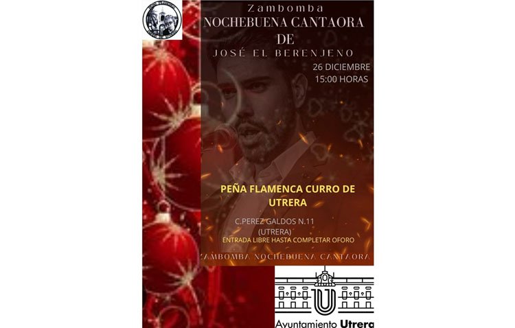 La peña ‘Curro de Utrera’ se inunda de sones navideños con la celebración de una zambomba flamenca